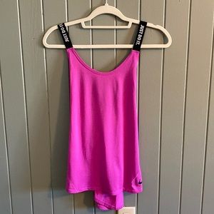 Nike Hot Pink Dri-Fit Athletic Tank Top Crisscross Back Size Small